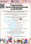 Plakat mit Programm zum Aktionstag - Tag der Städtebauförderung am 10. Mai 2025 (PNG-Datei)